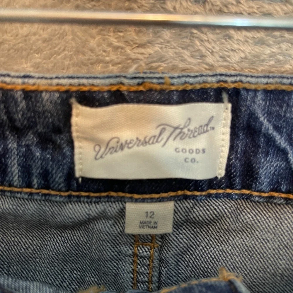 Universal Thread Women Denim Mini‎ Skirt 12 Bareback Y2K 90s Grunge Indie Sleaze